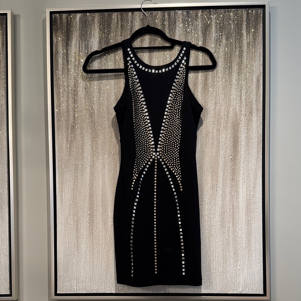 bebe Black Studded Dress
